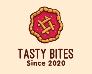 Delicious - Strawberry Pie Dessert logo design