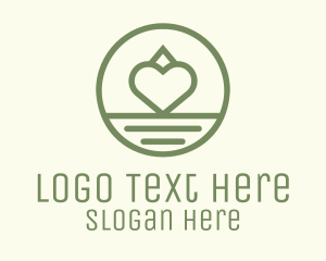 Home Gardening - Green Heart Farm logo design