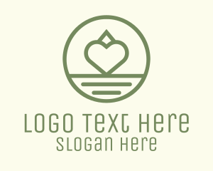 Earth - Green Heart Farm logo design