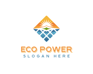 Renewable - Eco Electricity Solar logo design