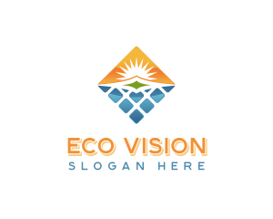 Eco Electricity Solar logo design