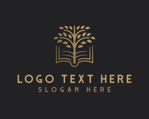 Wisdom - Book Tree Learning logo design