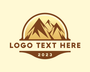 Camping - Mountain Alpine Scenery logo design