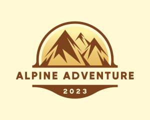 Alpine - Mountain Alpine Scenery logo design