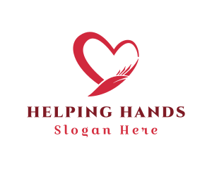 Volunteering - Hand Heart Foundation logo design