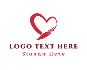 Pink - Hand Heart Foundation logo design