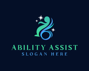 Handicap - Human Wheelchair Disability logo design
