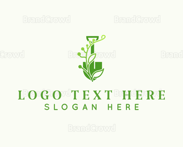 Gardener Shovel Plant Logo