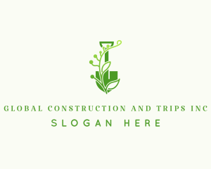 Gardener Shovel Plant  Logo