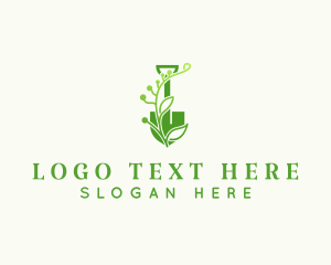 Gardener Shovel Plant  Logo