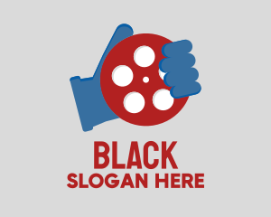 Movie App - Film Reel Hand logo design