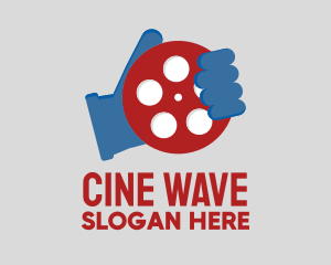 Film - Film Reel Hand logo design