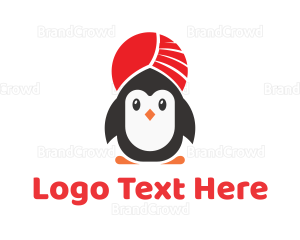 Turban Penguin Headdress Logo