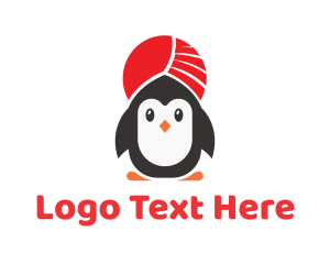 Kid - Turban Penguin Headdress logo design