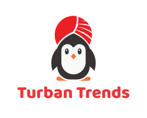 Turban - Turban Penguin Headdress logo design