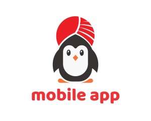 Cute - Turban Penguin Headdress logo design