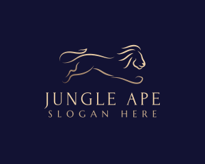 Lion Jungle Run logo design