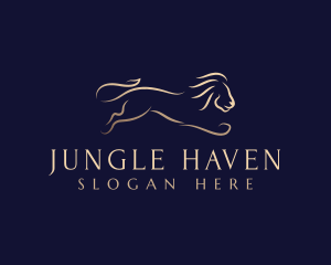 Lion Jungle Run logo design