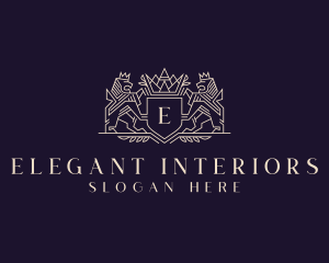 Luxury Lion Crest  logo design