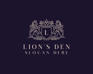 Luxury Lion Crest  logo design