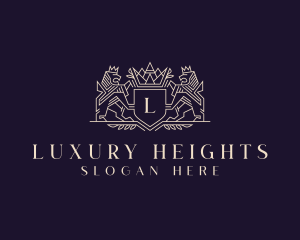 Luxury Lion Crest  logo design