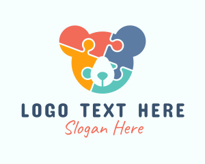Puzzle. Logo-, Marken- oder Sticker-Vorlage für Websites, Apps und