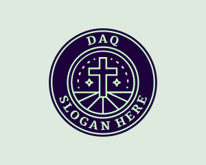 Catholic Religion Cross Logo