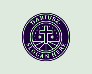 Catholic Religion Cross Logo