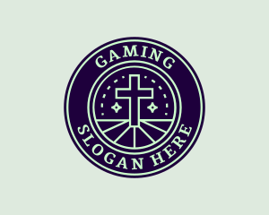 Catholic Religion Cross Logo