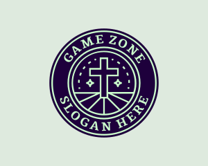 Preacher - Catholic Religion Cross logo design