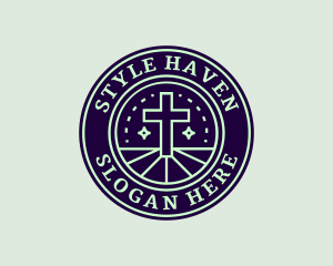 Pastor - Catholic Religion Cross logo design
