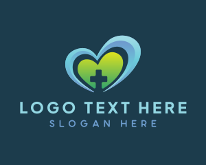 Cross - Medical Cross Heart logo design