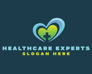 Medical Cross Heart logo design