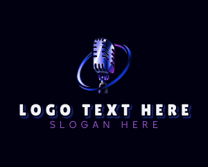 Singer - Microphone Entertainment Podcast logo design