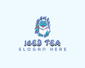 Yeti Ice Cream Monster logo design