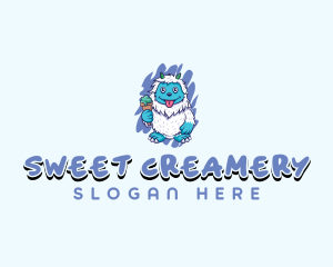 Yeti Ice Cream Monster logo design