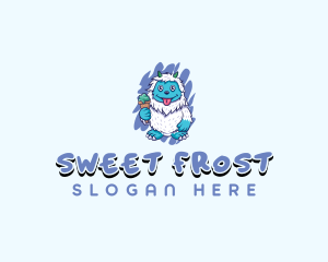 Yeti Ice Cream Monster logo design