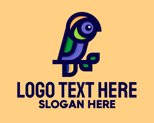 Avian - Colorful Parrot Branch logo design