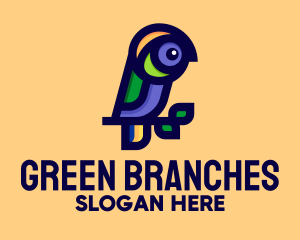 Colorful Parrot Branch logo design