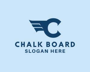 Aviation Freight Wings Letter C logo design