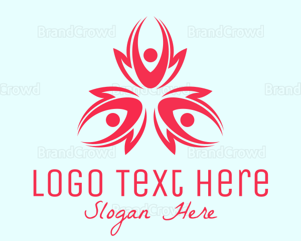 Flower Yoga People Logo