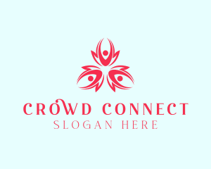 Crowd - Flower Yoga People logo design