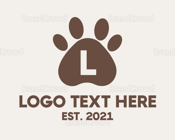 Pet Dog Paw Logo