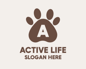 Pet Dog Paw Logo