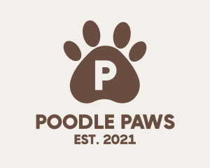 Pet Dog Paw logo design