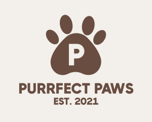 Pet Dog Paw logo design