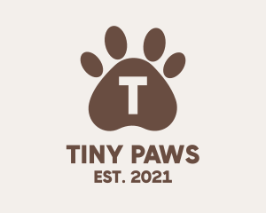 Pet Dog Paw logo design