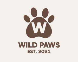 Pet Dog Paw logo design