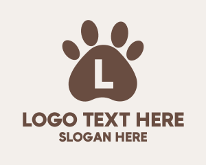 Pet Dog Paw Logo