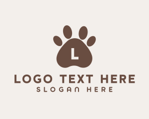 Pet Dog Paw logo design